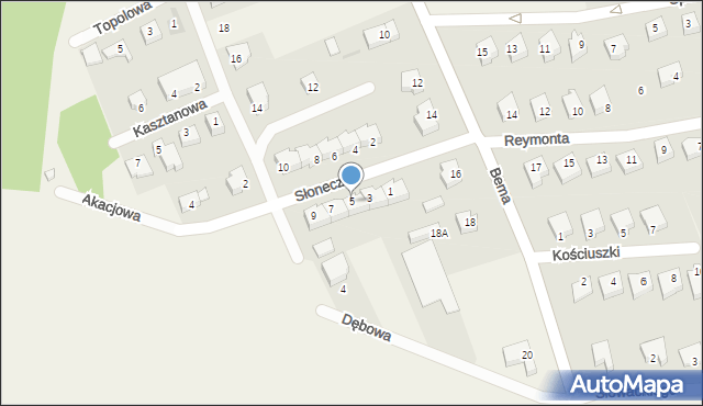 Stare Pole, Słoneczna, 5, mapa Stare Pole