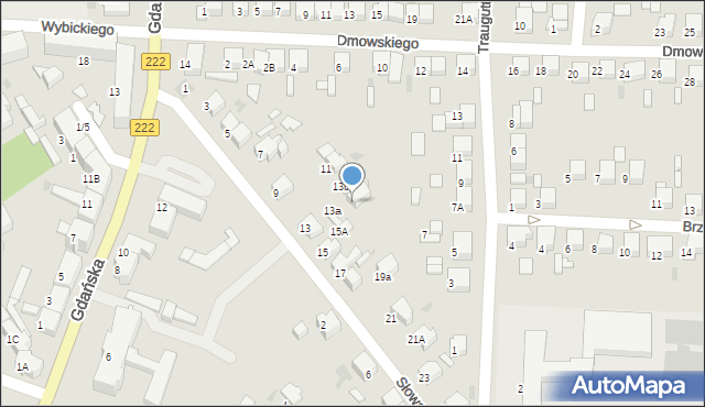 Starogard Gdański, Słowackiego Juliusza, 13d, mapa Starogard Gdański