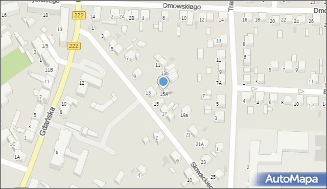 Starogard Gdański, Słowackiego Juliusza, 15A, mapa Starogard Gdański