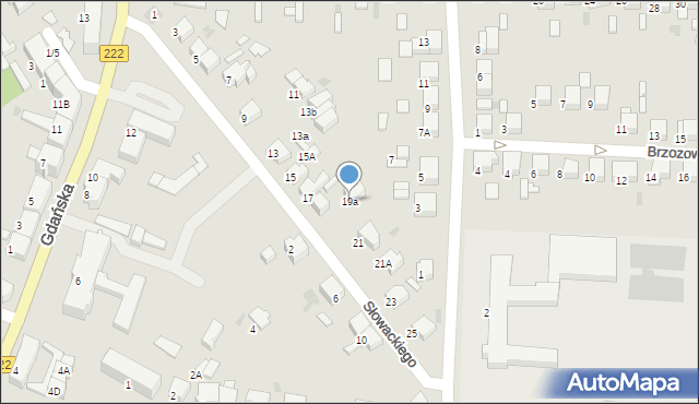 Starogard Gdański, Słowackiego Juliusza, 19a, mapa Starogard Gdański