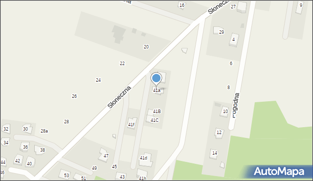 Stary Kraszew, Słoneczna, 41a, mapa Stary Kraszew