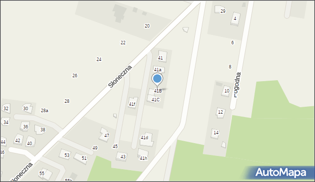 Stary Kraszew, Słoneczna, 41B, mapa Stary Kraszew