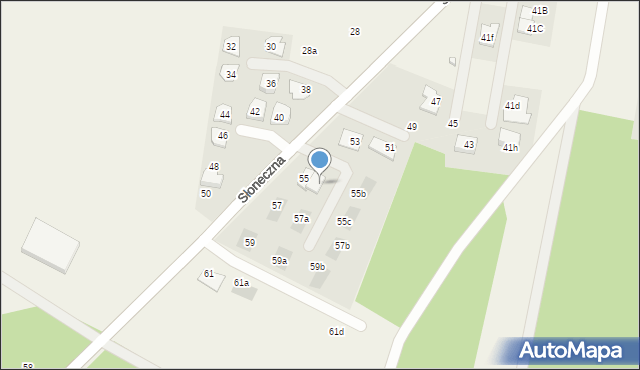 Stary Kraszew, Słoneczna, 55A, mapa Stary Kraszew