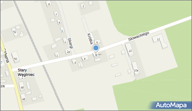Stary Węgliniec, Słowackiego Juliusza, 8, mapa Stary Węgliniec