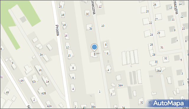 Stasi Las, Słoneczna, 5, mapa Stasi Las