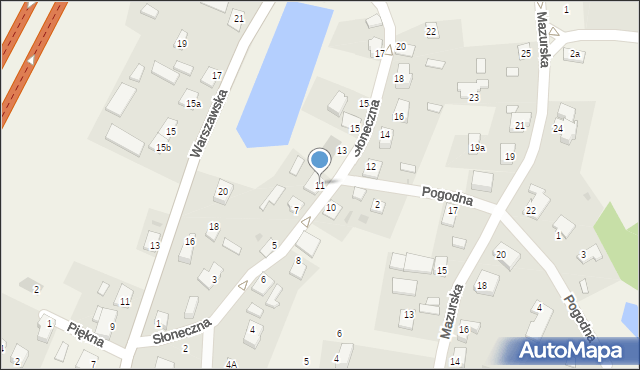 Stawiguda, Słoneczna, 11, mapa Stawiguda