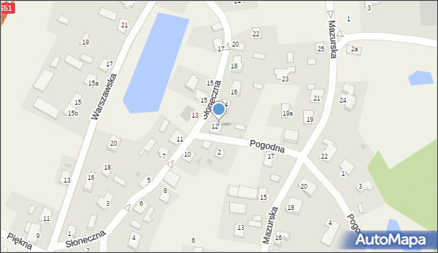 Stawiguda, Słoneczna, 12a, mapa Stawiguda