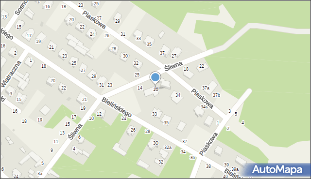 Stężyca, Śliwna, 16, mapa Stężyca