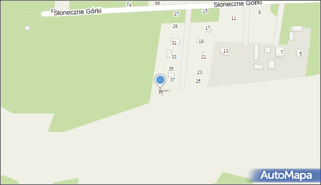 Strachów, Słoneczne Górki, 39, mapa Strachów