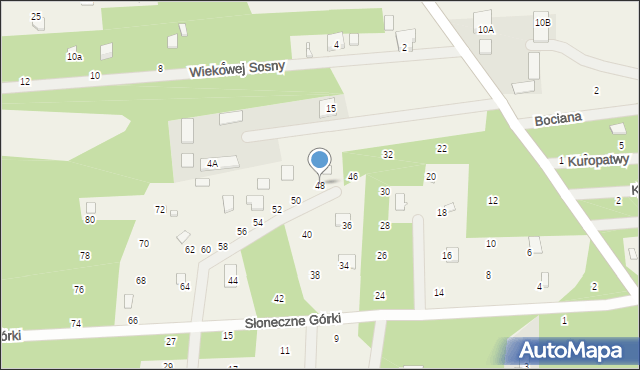 Strachów, Słoneczne Górki, 48, mapa Strachów