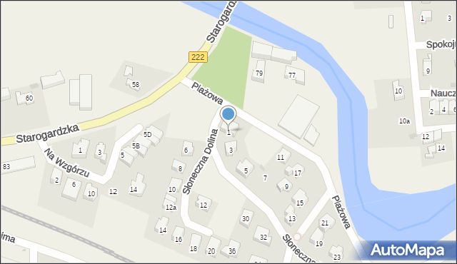 Straszyn, Słoneczna Dolina, 1, mapa Straszyn