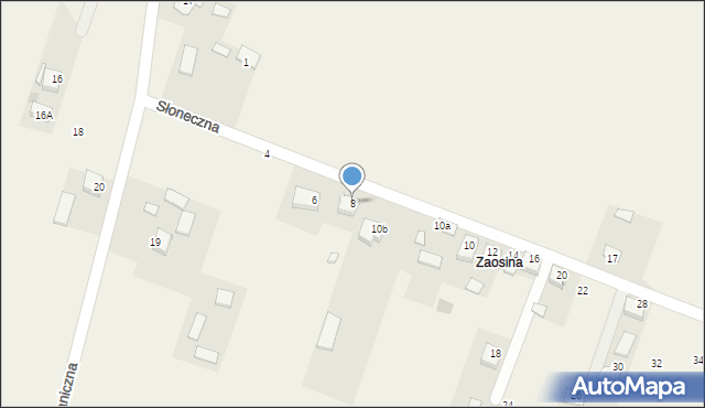 Strawczynek, Słoneczna, 8, mapa Strawczynek