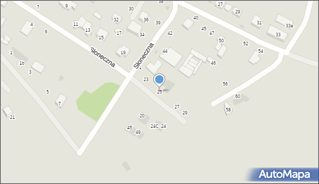 Stryków, Słoneczna, 25, mapa Stryków