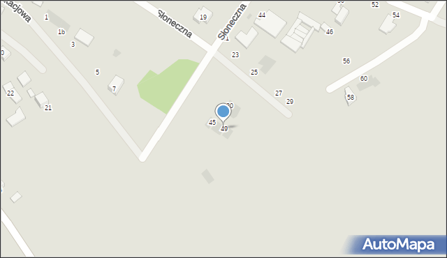Stryków, Słoneczna, 49, mapa Stryków