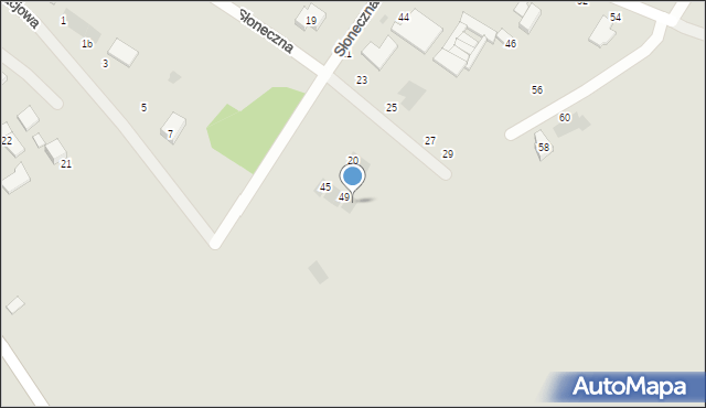 Stryków, Słoneczna, 51, mapa Stryków