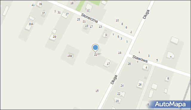 Strzała, Słoneczna, 11, mapa Strzała