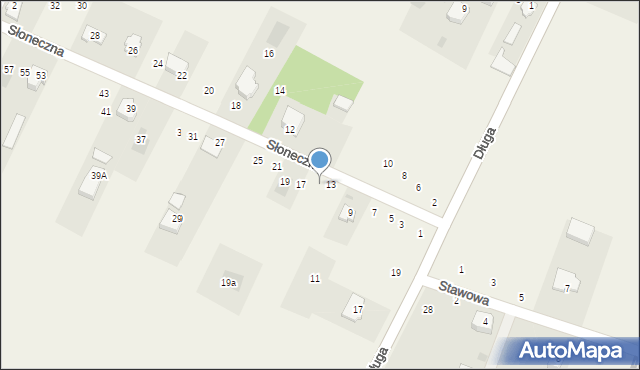 Strzała, Słoneczna, 15, mapa Strzała