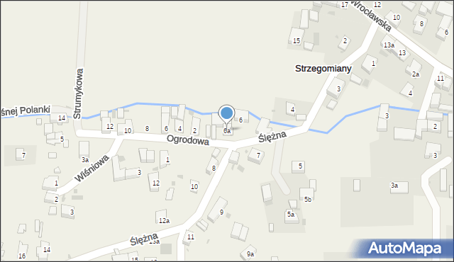 Strzegomiany, Ślężna, 6a, mapa Strzegomiany