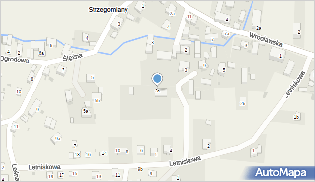 Strzegomiany, Słoneczna, 3a, mapa Strzegomiany