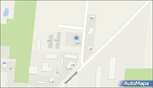 Strzegowo, Słowackiego Juliusza, 37, mapa Strzegowo