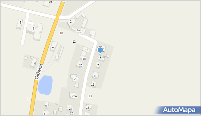 Strzelce, Słoneczna, 5, mapa Strzelce