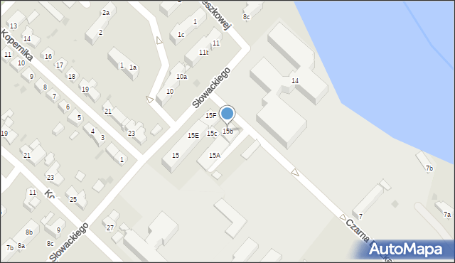 Strzelce Krajeńskie, Słowackiego Juliusza, 15B, mapa Strzelce Krajeńskie