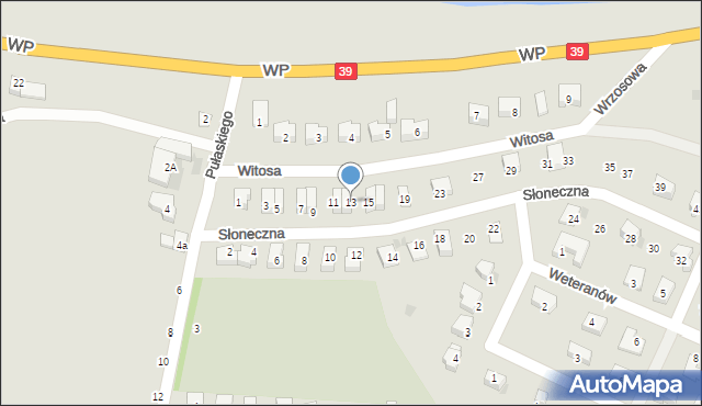 Strzelin, Słoneczna, 13, mapa Strzelin