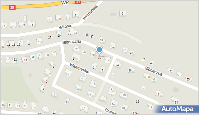 Strzelin, Słoneczna, 30, mapa Strzelin