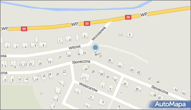 Strzelin, Słoneczna, 35, mapa Strzelin