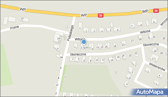 Strzelin, Słoneczna, 5, mapa Strzelin