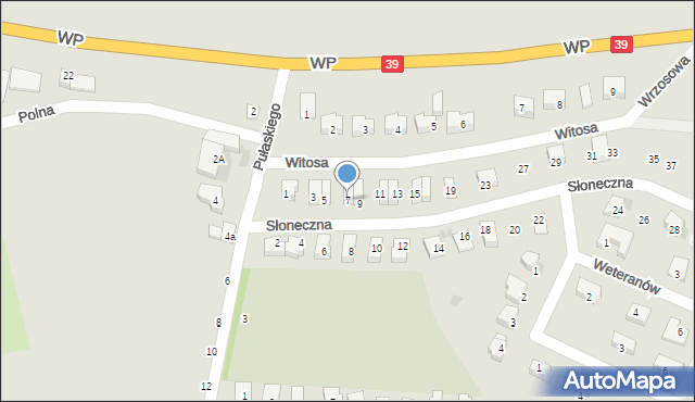 Strzelin, Słoneczna, 7, mapa Strzelin