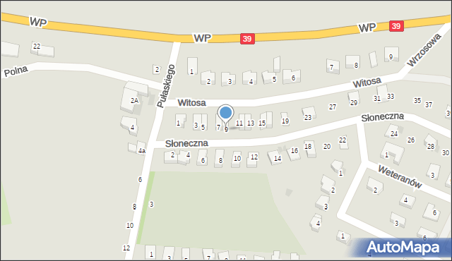 Strzelin, Słoneczna, 9, mapa Strzelin