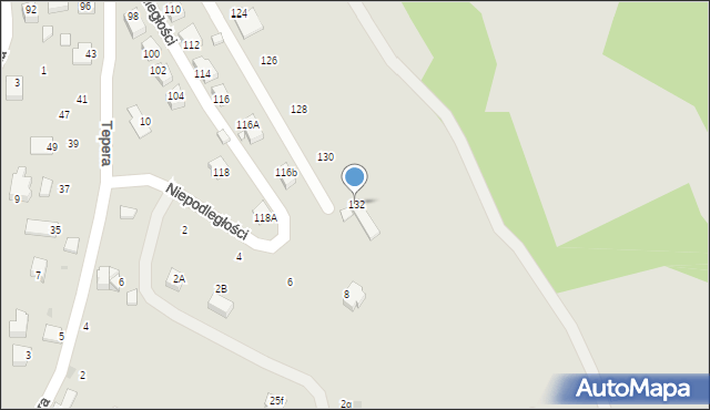 Strzyżów, Słowackiego Juliusza, 132, mapa Strzyżów