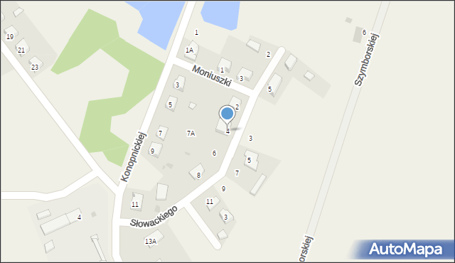 Stupsk, Słowackiego Juliusza, 4, mapa Stupsk