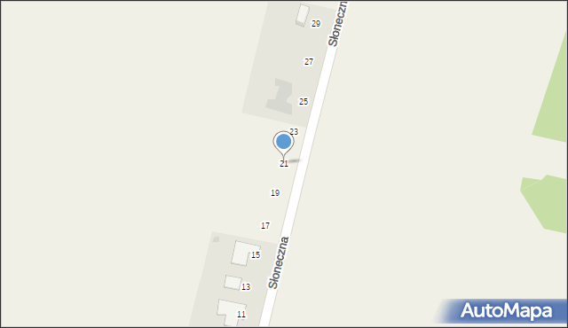 Styrzyniec, Słoneczna, 21, mapa Styrzyniec