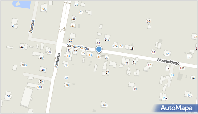 Suchedniów, Słowackiego Juliusza, 31, mapa Suchedniów