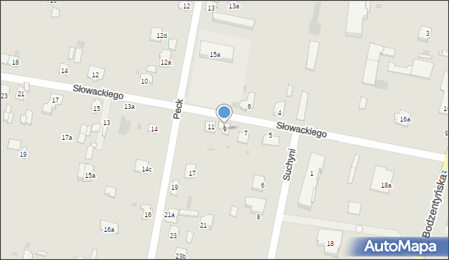Suchedniów, Słowackiego Juliusza, 9, mapa Suchedniów