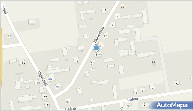 Suchożebry, Słoneczna, 8, mapa Suchożebry