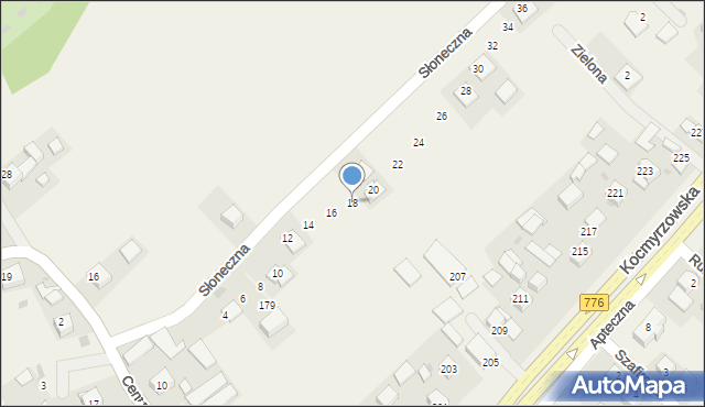 Sulechów, Słoneczna, 18, mapa Sulechów