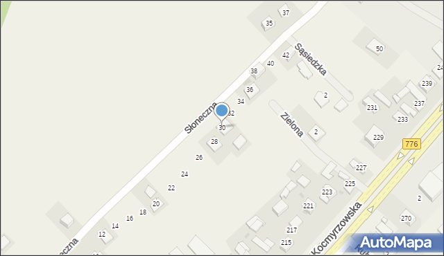 Sulechów, Słoneczna, 30, mapa Sulechów