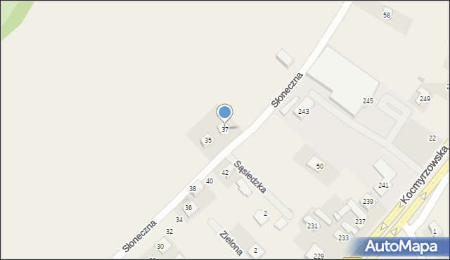 Sulechów, Słoneczna, 37, mapa Sulechów