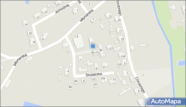 Sulęcin, Ślusarska, 5, mapa Sulęcin