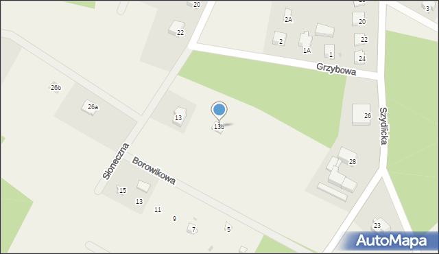 Sulęczyno, Słoneczna, 13b, mapa Sulęczyno