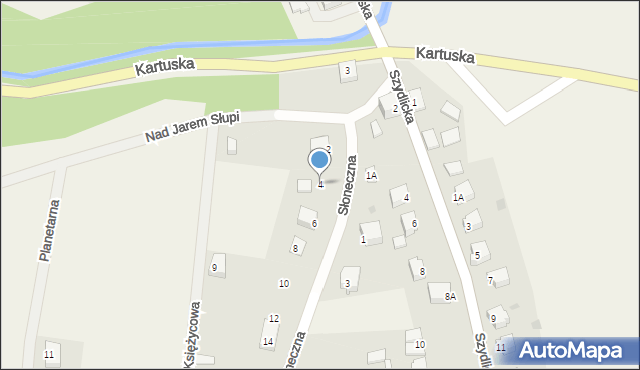 Sulęczyno, Słoneczna, 4, mapa Sulęczyno