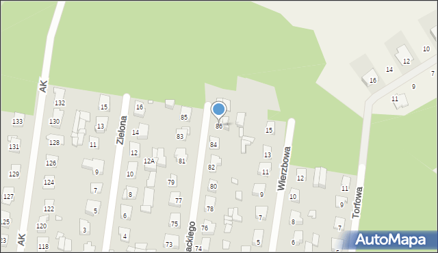 Sulejówek, Słowackiego Juliusza, 86, mapa Sulejówek