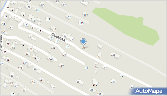 Sułkowice, Ślusarska, 18, mapa Sułkowice