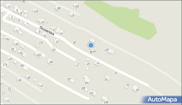 Sułkowice, Ślusarska, 20, mapa Sułkowice