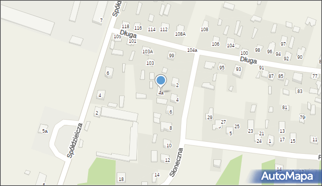 Susiec, Słoneczna, 4a, mapa Susiec