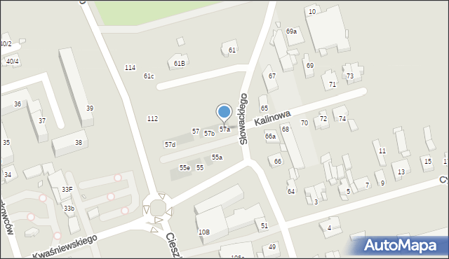 Swarzędz, Słowackiego Juliusza, 57a, mapa Swarzędz