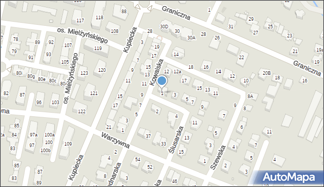 Swarzędz, Ślusarska, 1, mapa Swarzędz